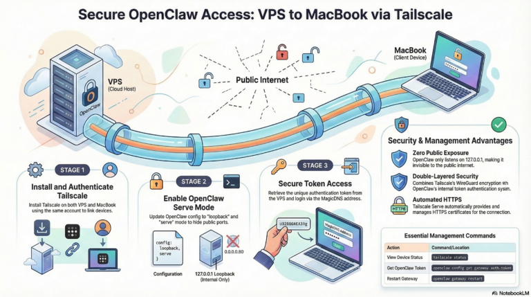使用Tailscale配置OpenClaw：VPS部署+MacBook安全访问